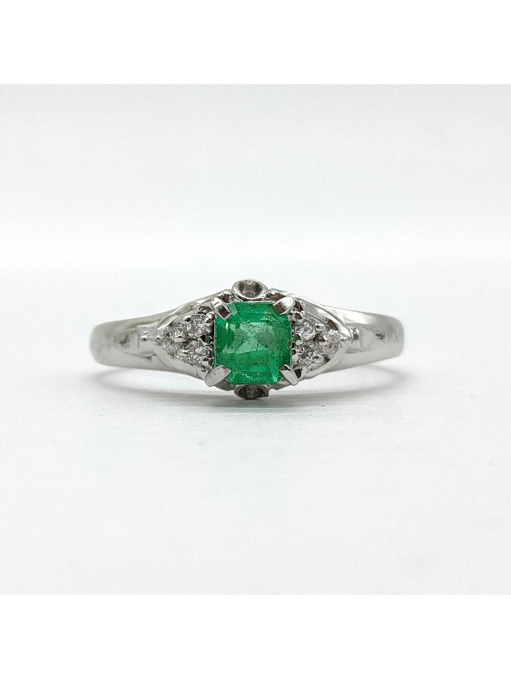 Jewelry Ring Emerald 0.43ct Platinum 5451939